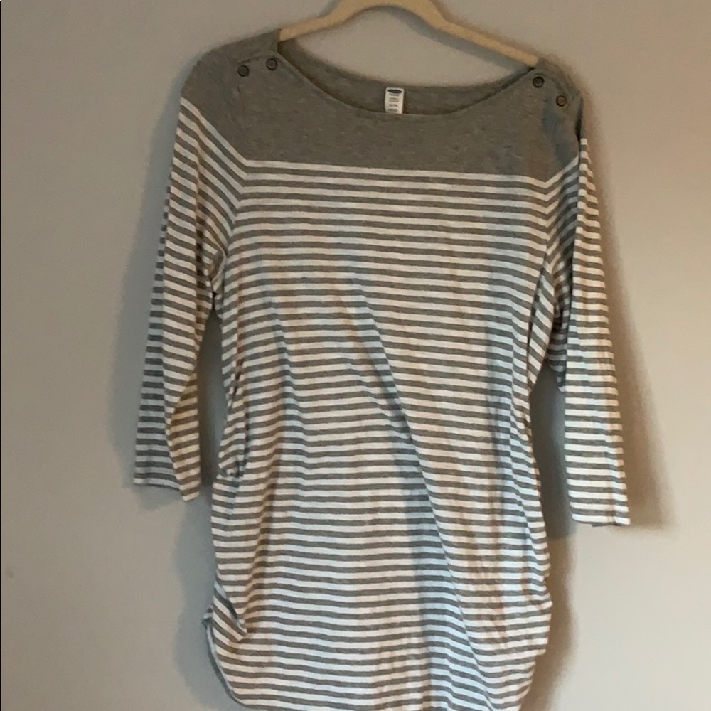 XL boat neck light old navy striped sweater